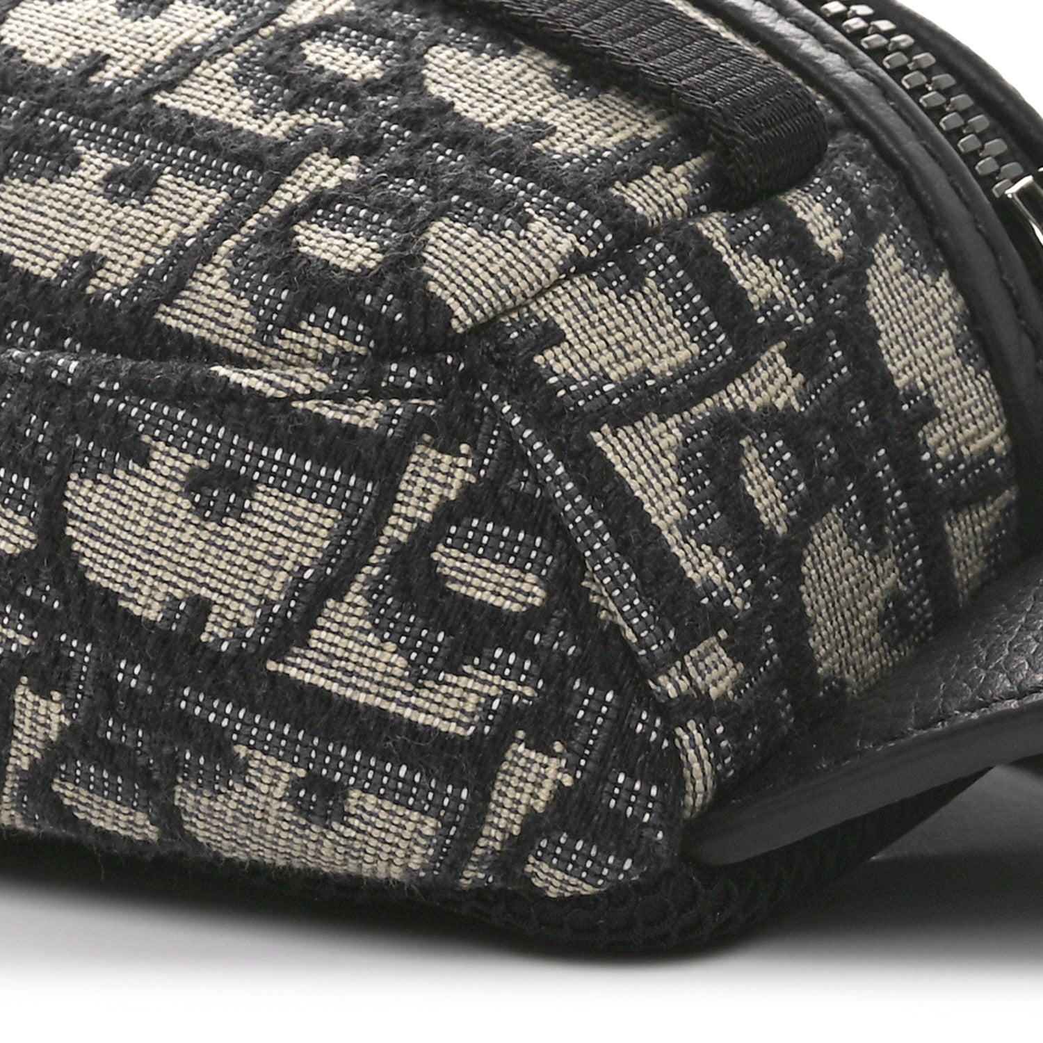 Grained Calfskin Oblique Scarab Sling Bag Blue Black