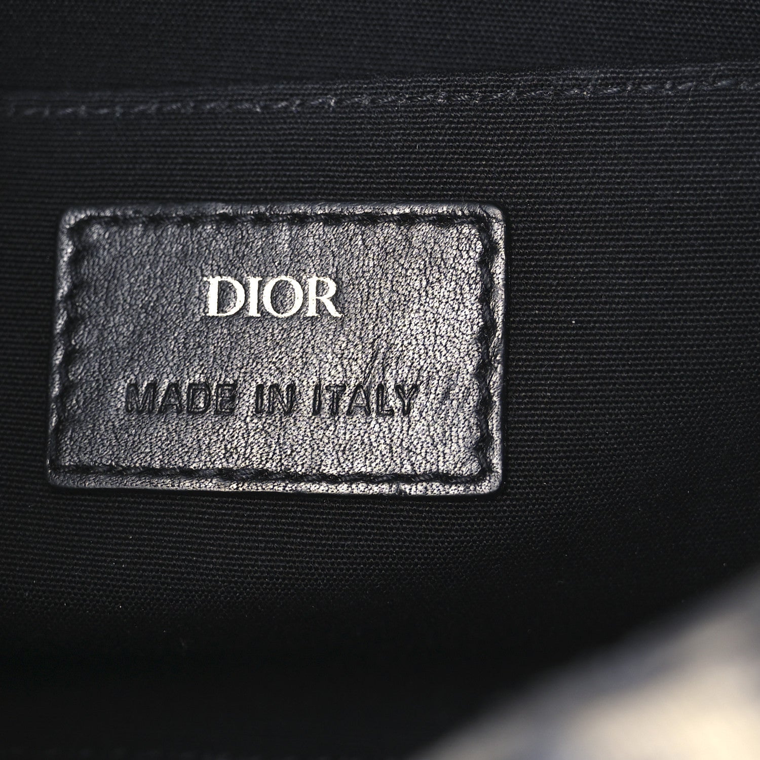 Oblique Jacquard Grained Calfskin Lingot Toiletry Case Blue Black