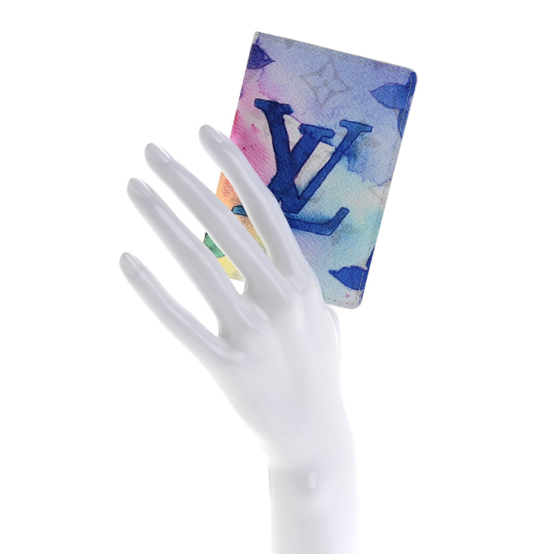 Monogram Watercolor Pocket Organizer NM Multicolor