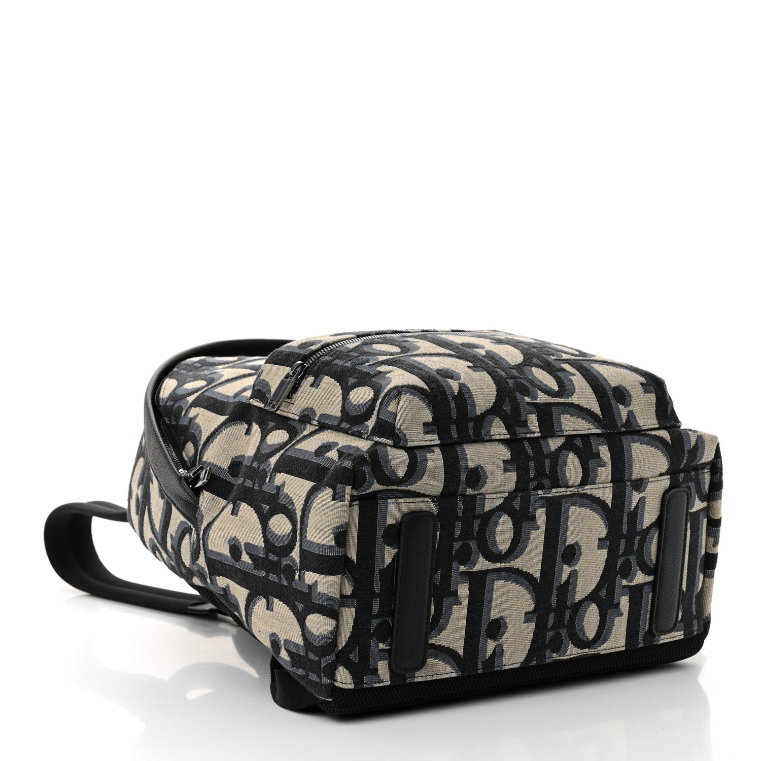 Oblique Maxi Calfskin Rider Kid's Backpack Beige Blue