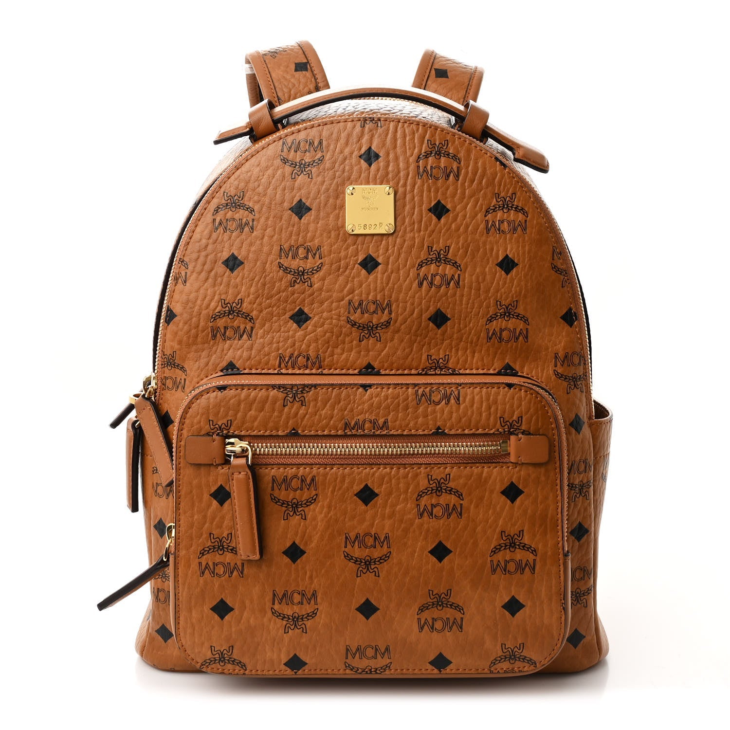 Visetos Mens Medium Stark Backpack Cognac