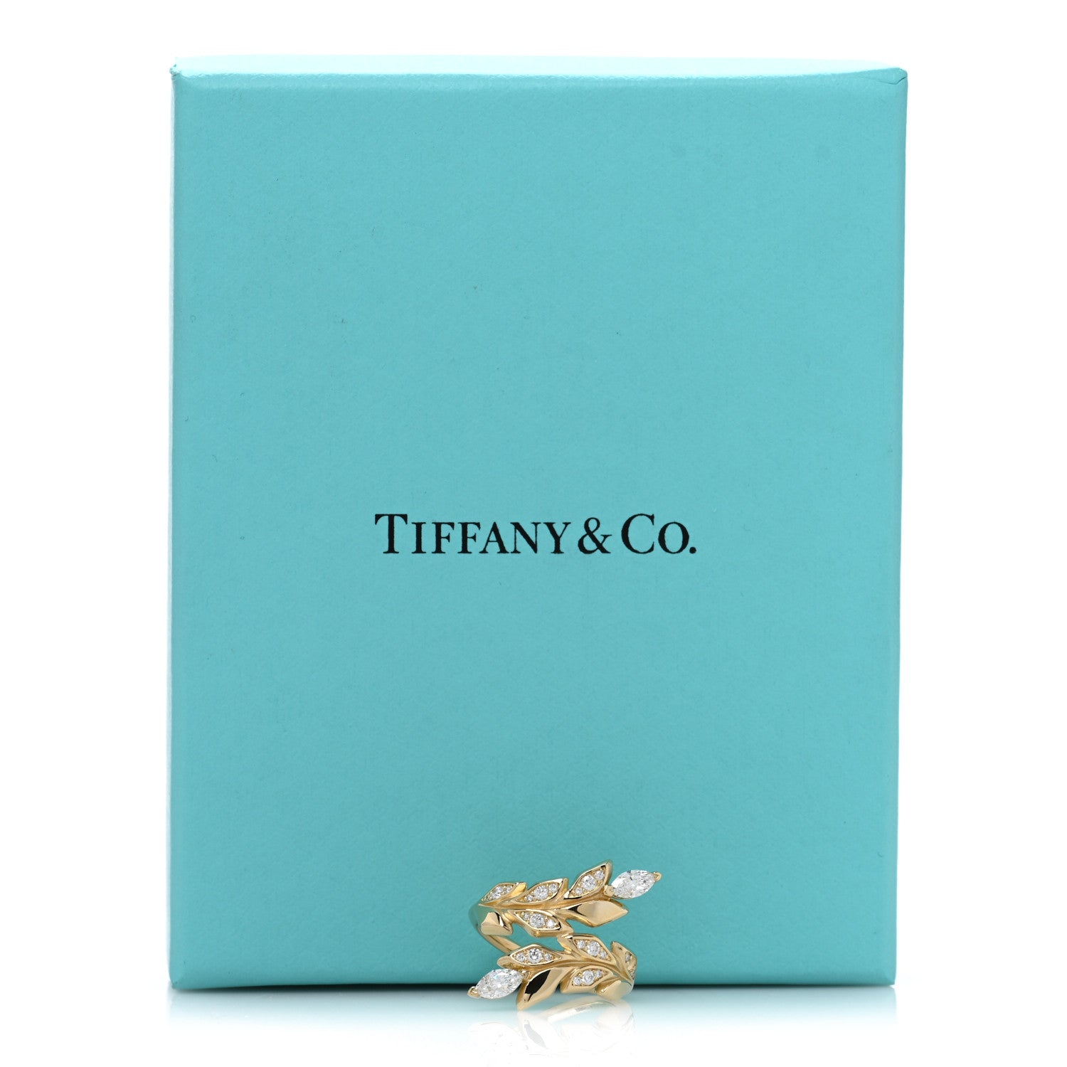 18K Yellow Gold Diamond Victoria Vine Bypass Ring 49 5