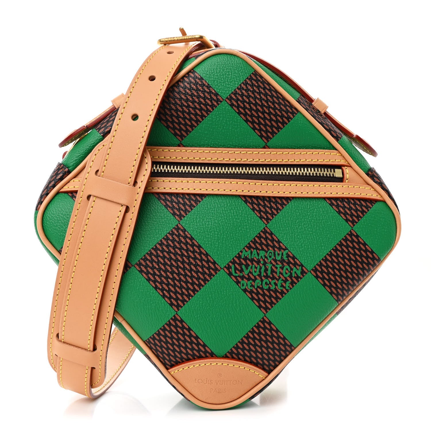 Damier Pop Chess Messenger Green