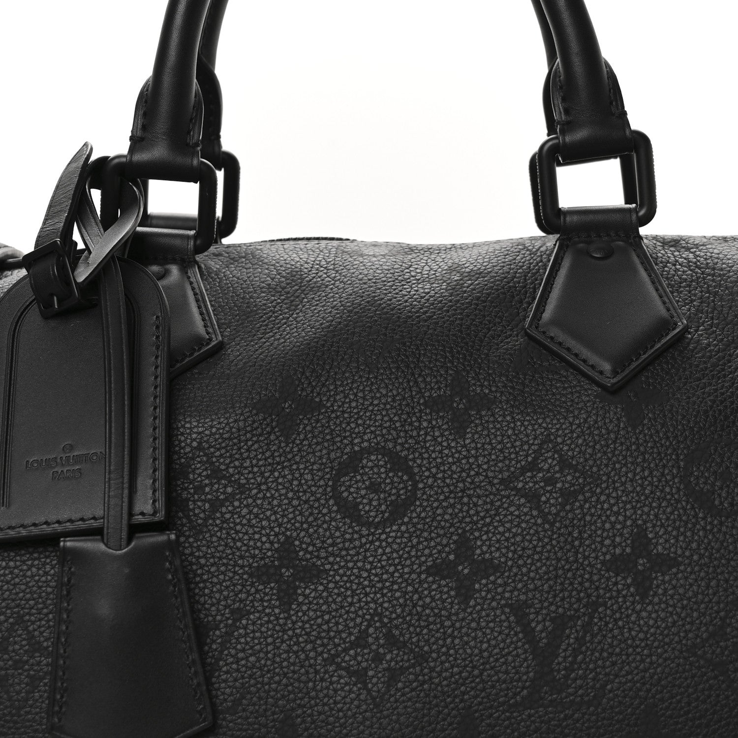 Calfskin Monogram Speedy P9 Bandouliere 40 Ultra Black