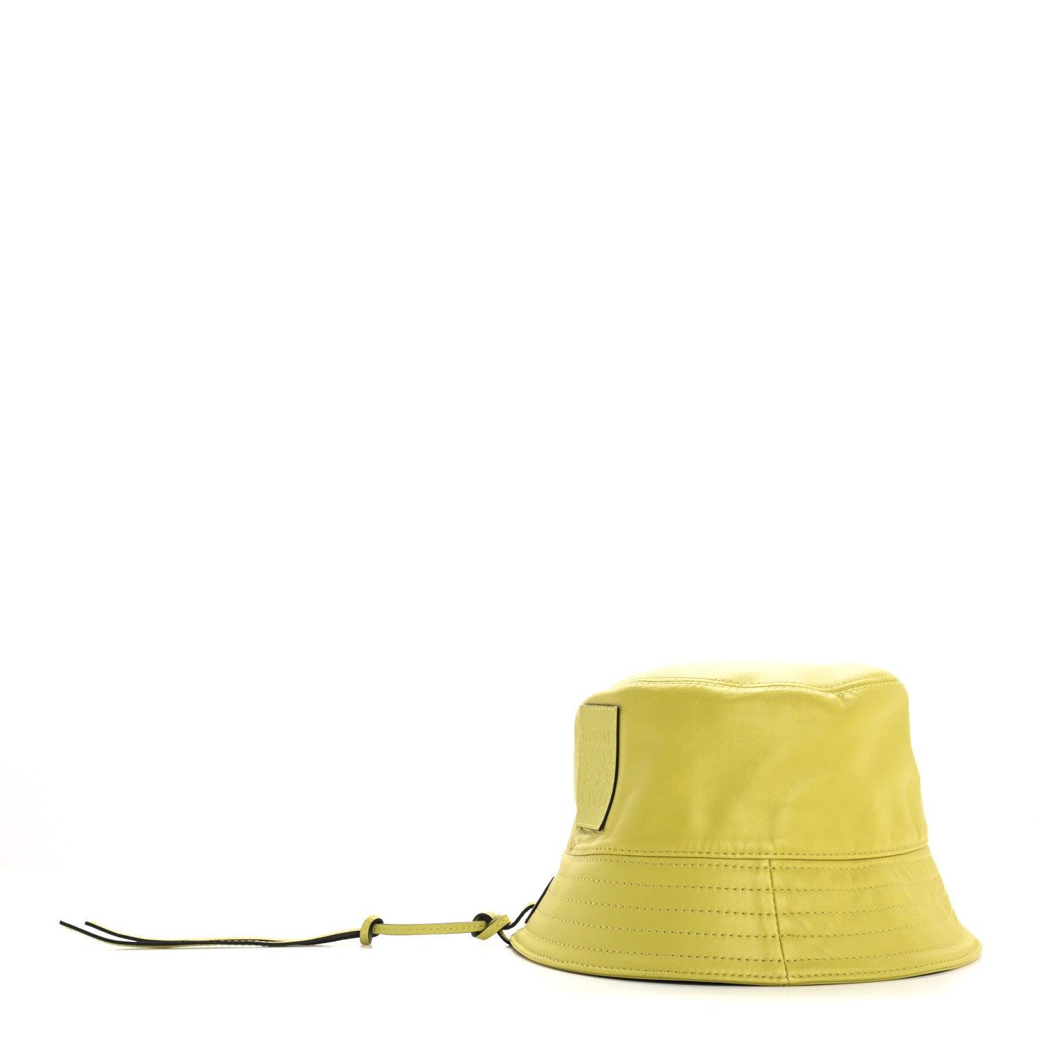 Lambskin Bucket Hat 57 Lime Yellow