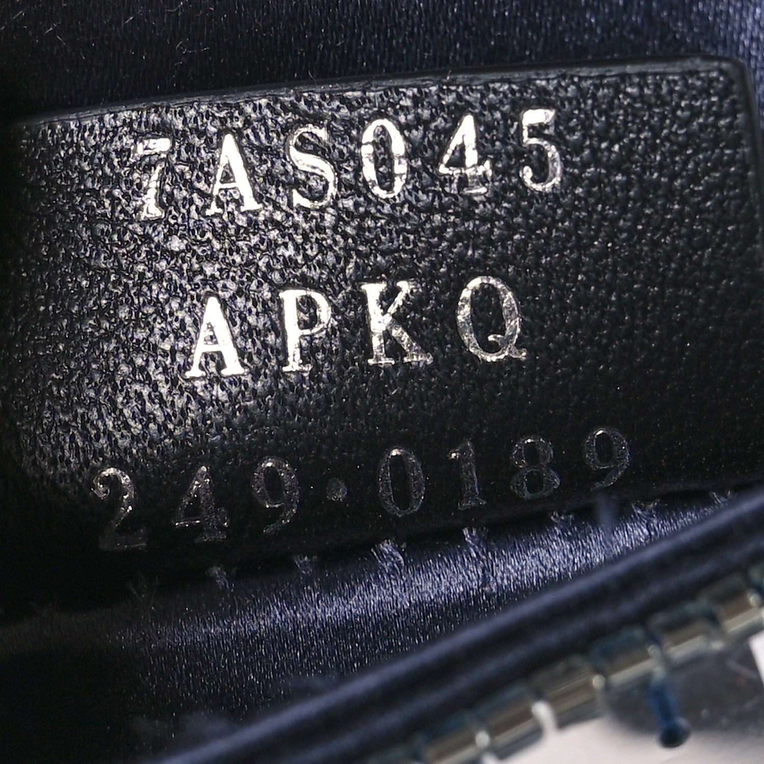 Sequin Paillettes Shiny Nappa Sex and the City Nano Maxi Buckle Baguette Charm Blue