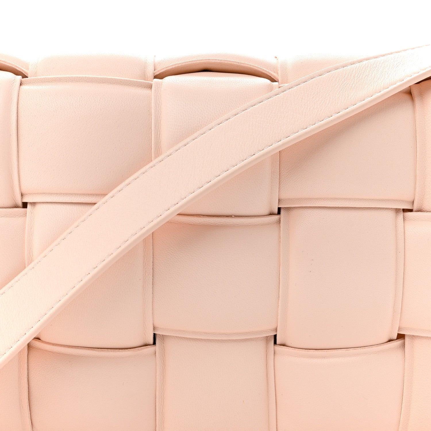 Nappa Maxi Intreccio Padded Cassette Crossbody Bag Melon Washed