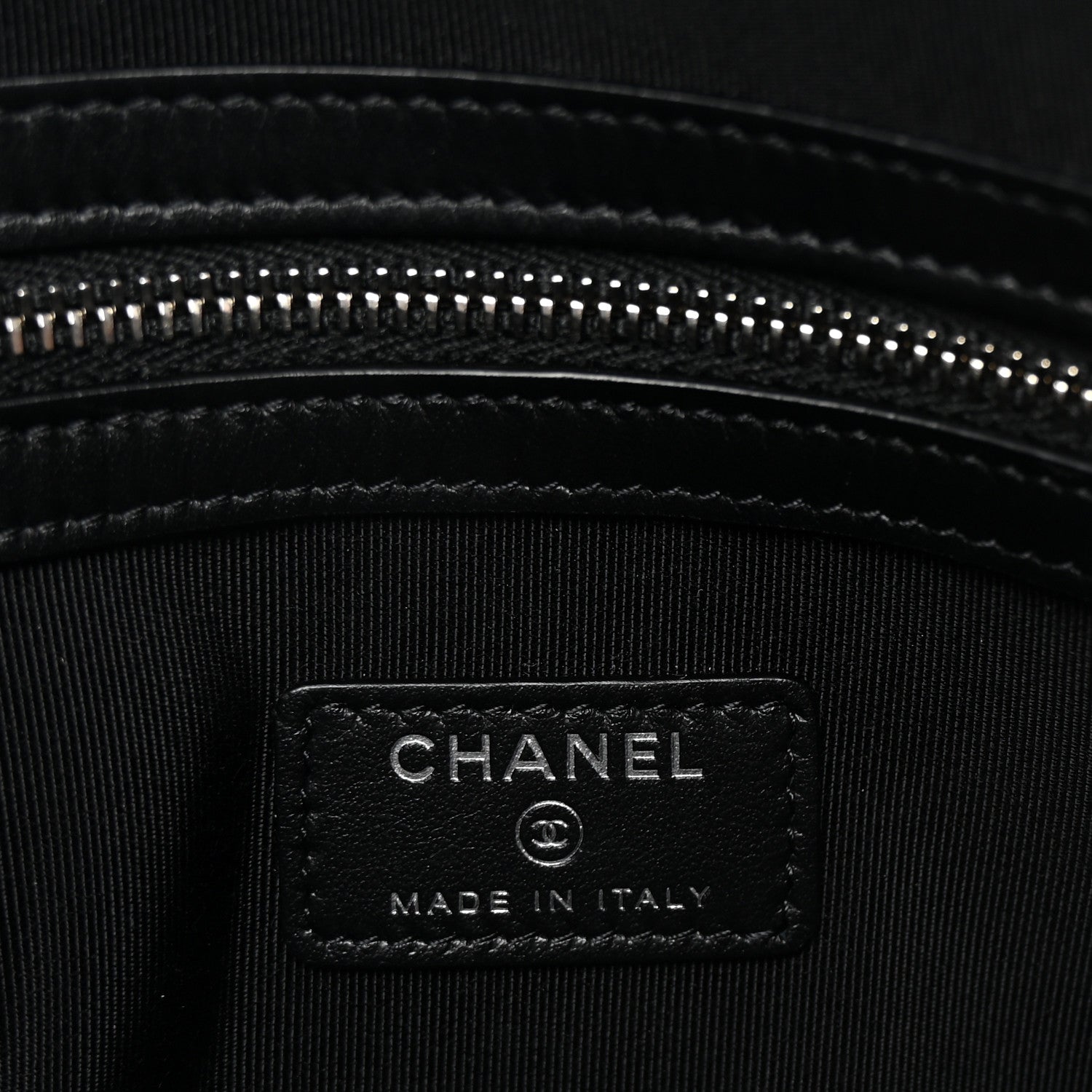 Canvas Sequin Medium Deauville Cosmetic Pouch Black