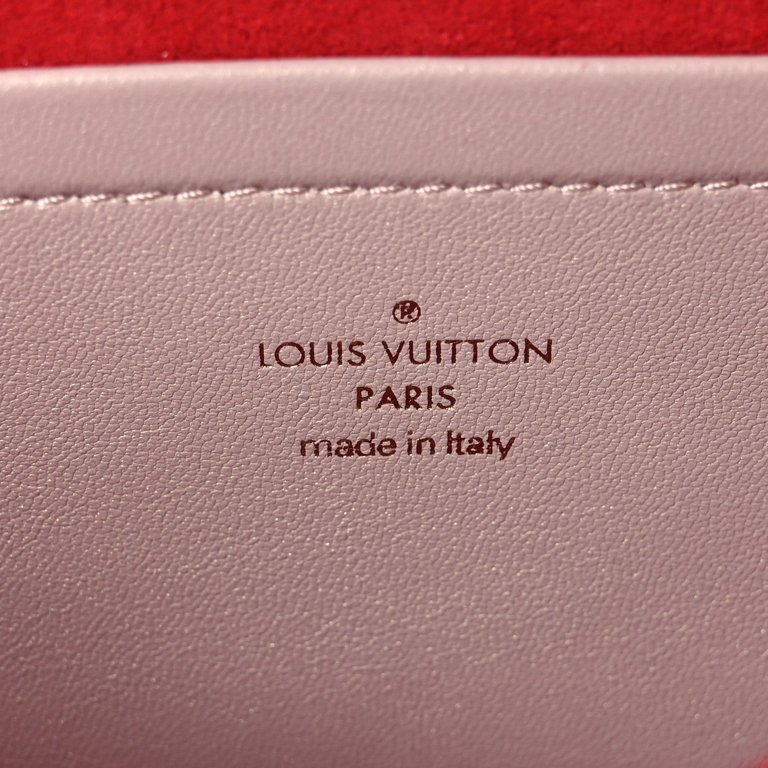 Lambskin Embossed Monogram Fall in Love Pochette Coussin Light Pink