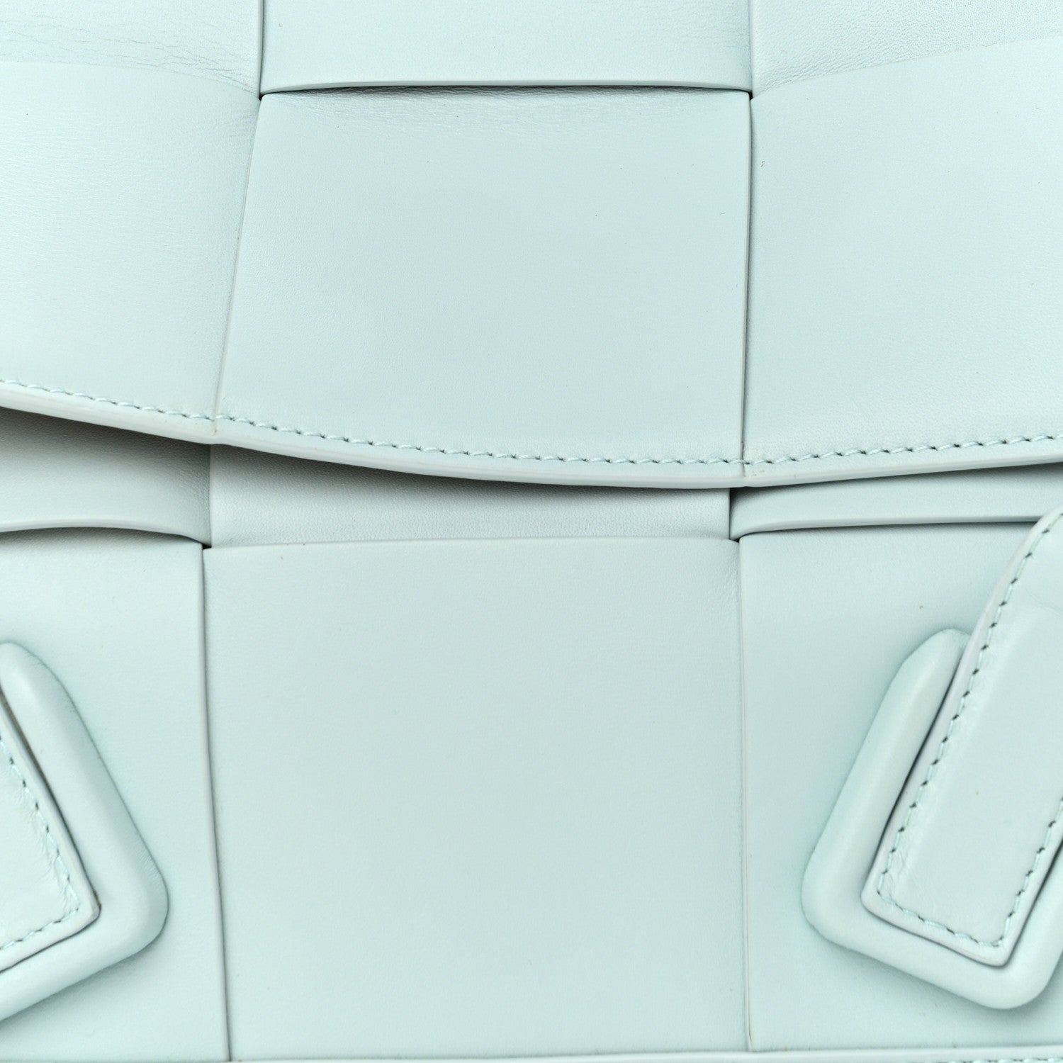 French Calfskin Maxi Intrecciato Small Arco Pale Blue