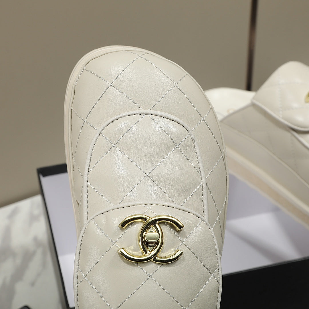 CC Dad Sandal Mule Quilted Calfskin