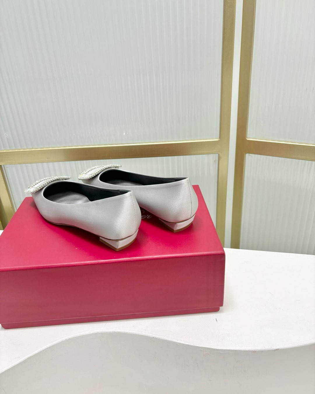 Belle Viv Satin Diamond Buckle Silk Fabric 188938