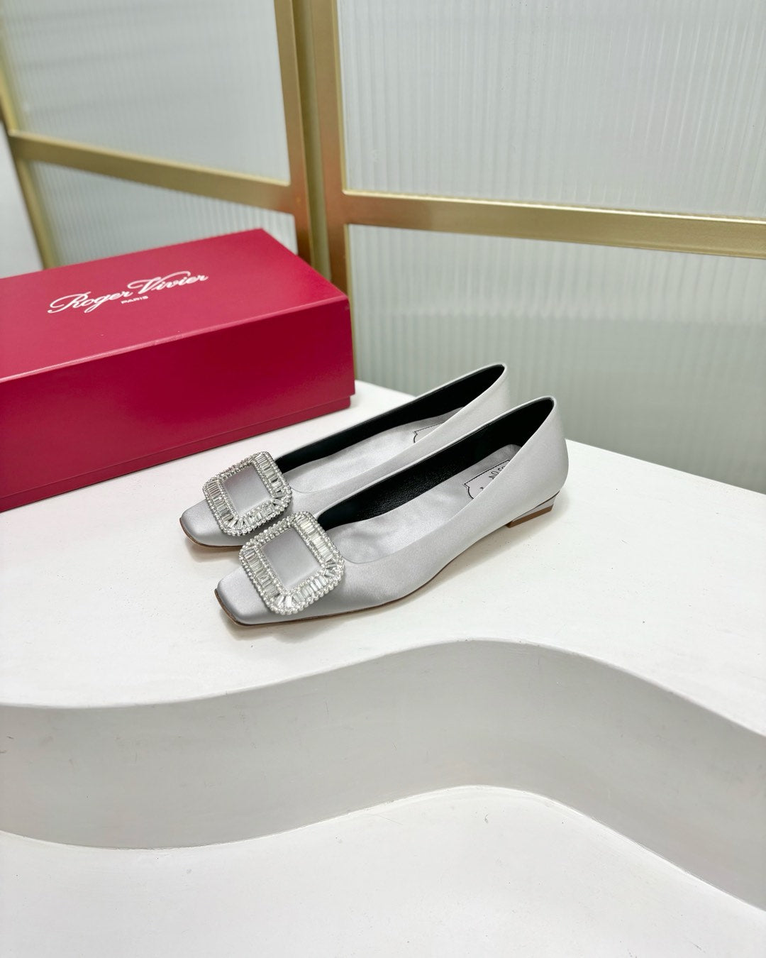 Belle Viv Satin Diamond Buckle Silk Fabric 188938