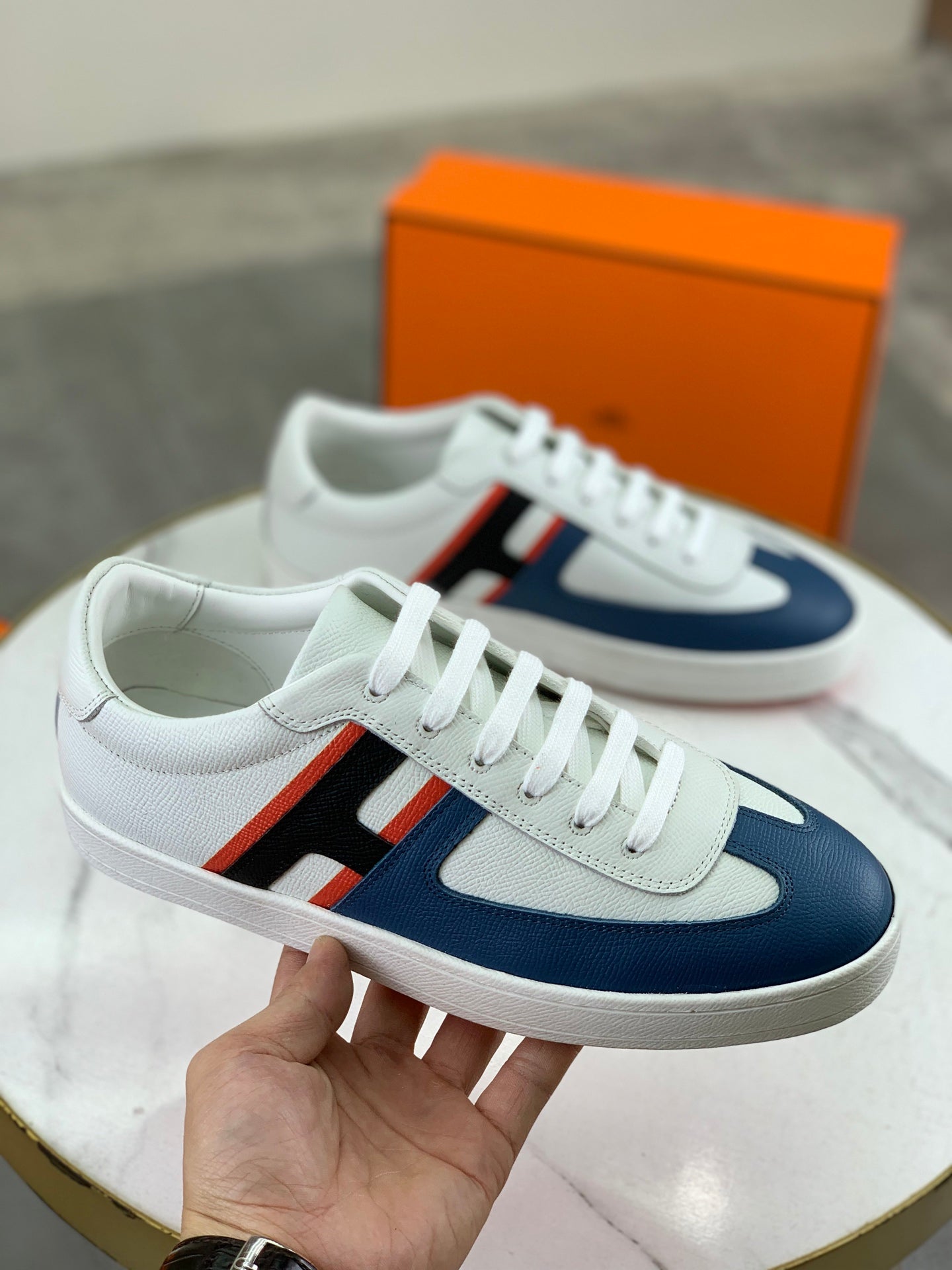 HM Men's Sneaker Multicolor Cowhide 603244