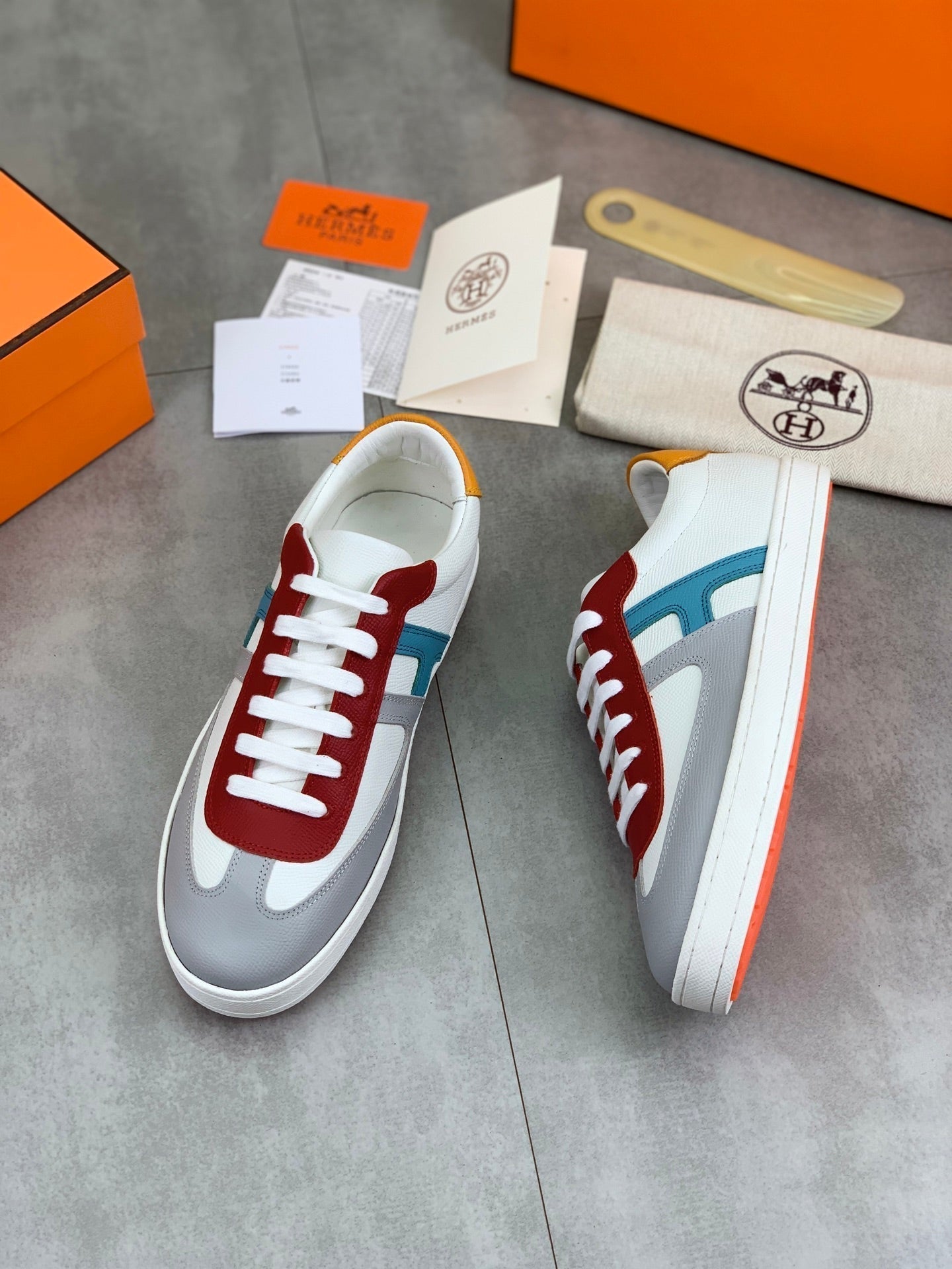 HM Men's Sneaker Multicolor Cowhide 603244