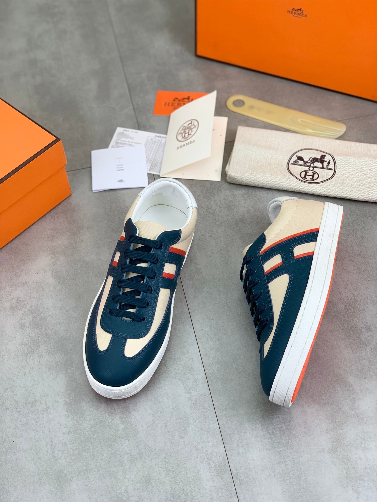 HM Men's Sneaker Multicolor Cowhide 603244