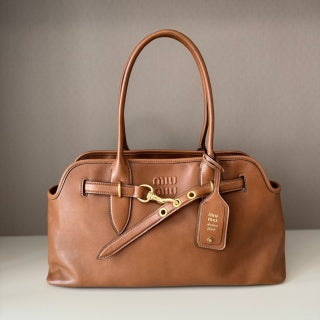 MiuMiu popular vintage tote bag sheepskin