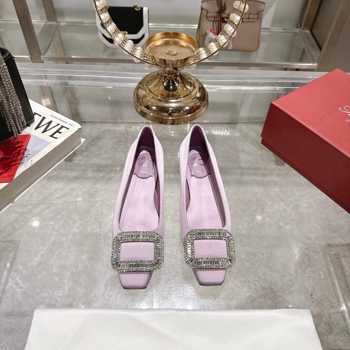 Bell Viv 25 Pumps Purple Imported Silk 300734