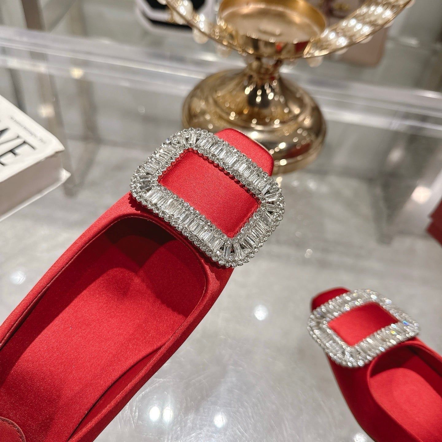 Bell Viv 25 Pumps Red Imported Silk 300732