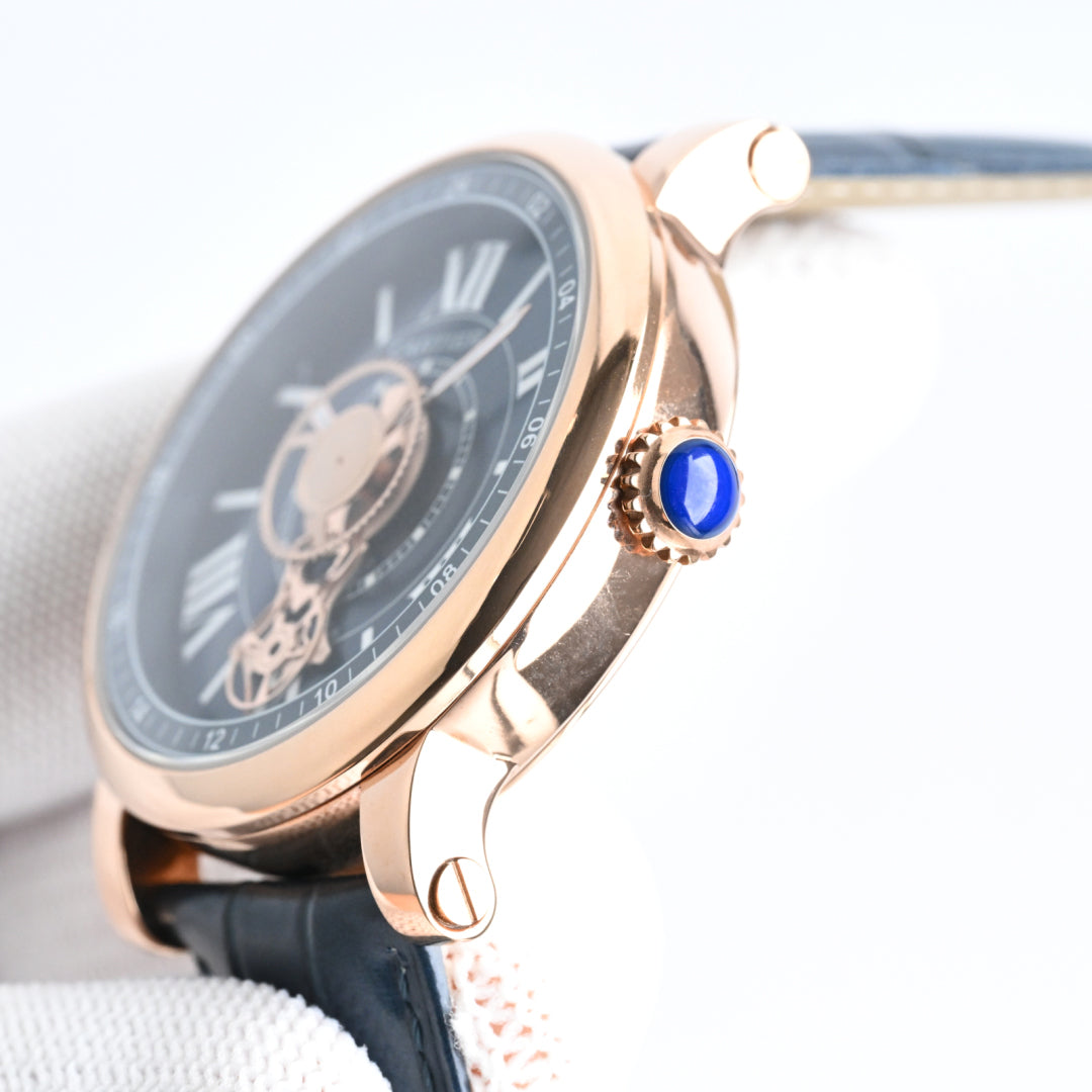 Cartier Rotonde de 45mm Pink Gold Calfskin Belt