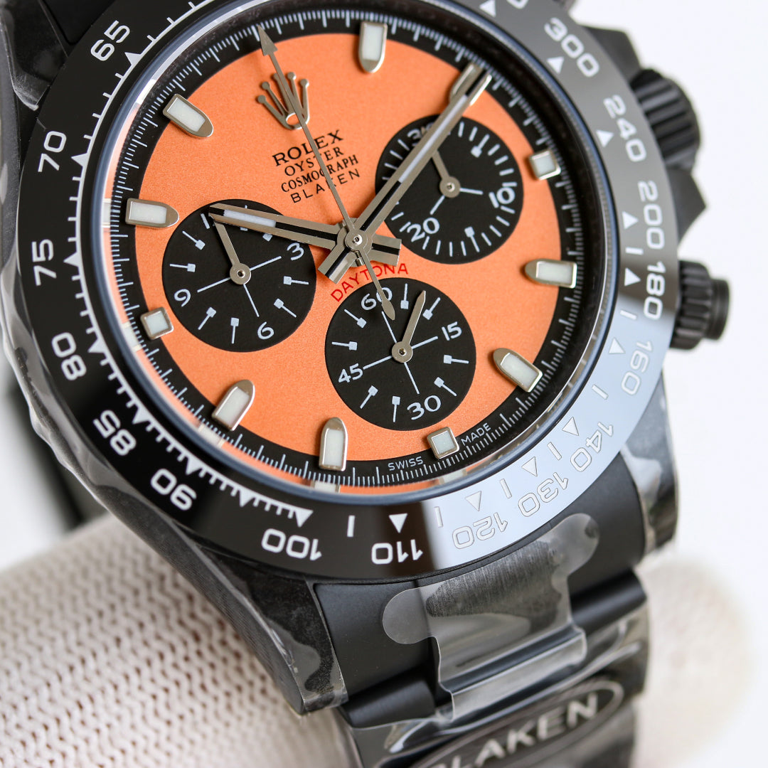 Rolex Daytona 40mm Carbon Black Orange