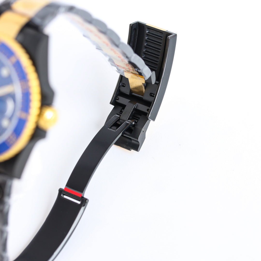 Rolex Blaken Submariner 40mm Black Gold Blue Dial