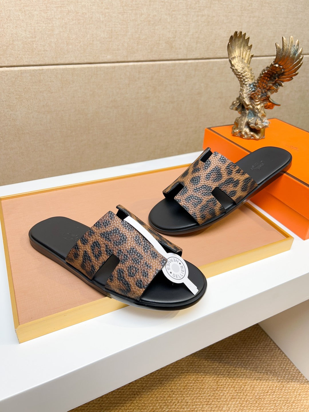 HM Men's Izmir Slide Brown Cowhide 743931