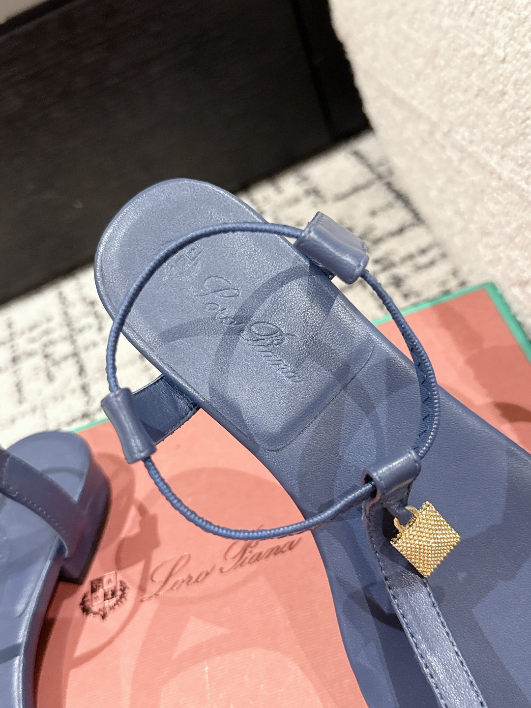 LP Mindil Infra Sandal Navy Blue Sheepskin 312461