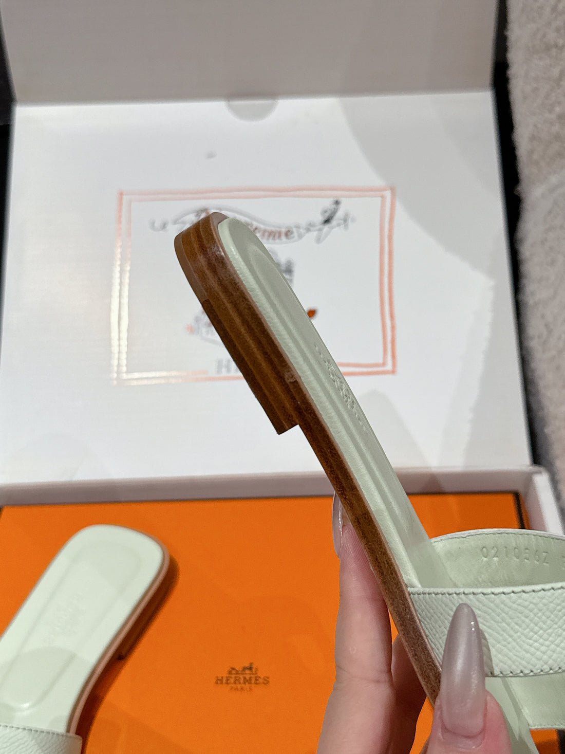 HM 25 Oran Sandal Vert Jade Epsom