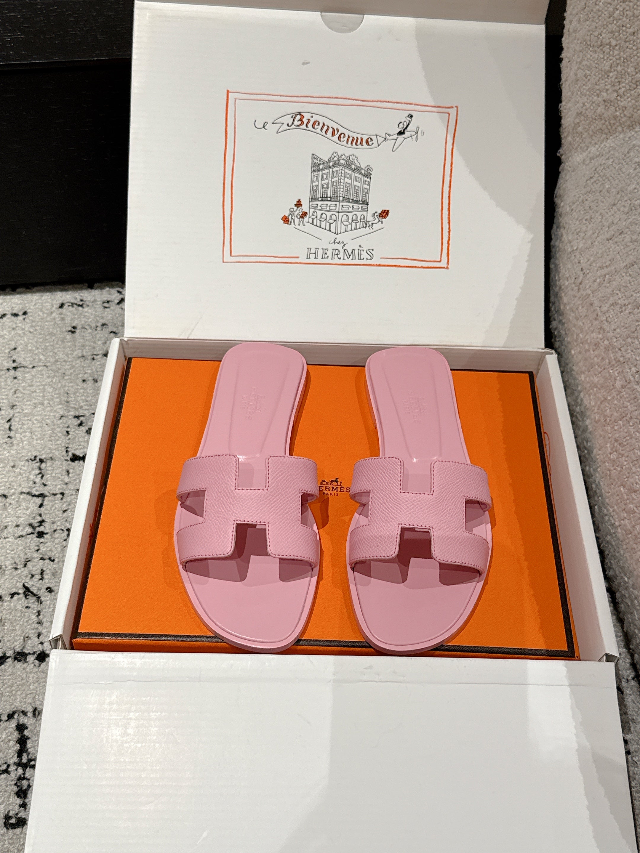 HM 25 Oran Sandal Pink Epsom