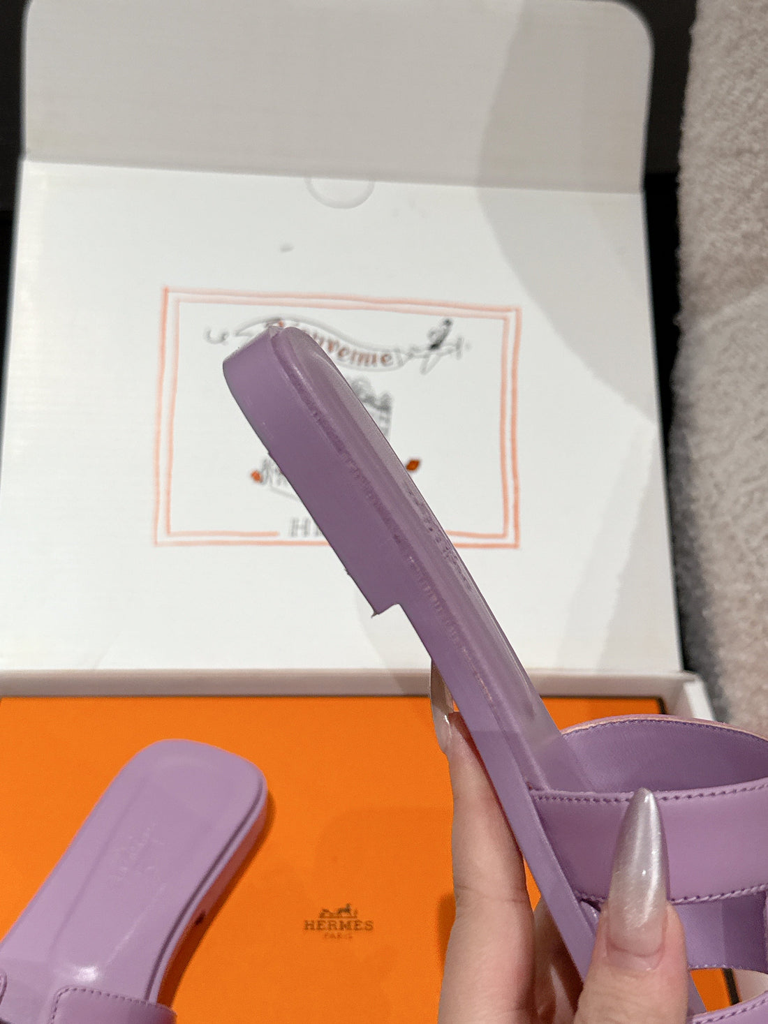 HM 25 Oran Sandal Violet Calfskin