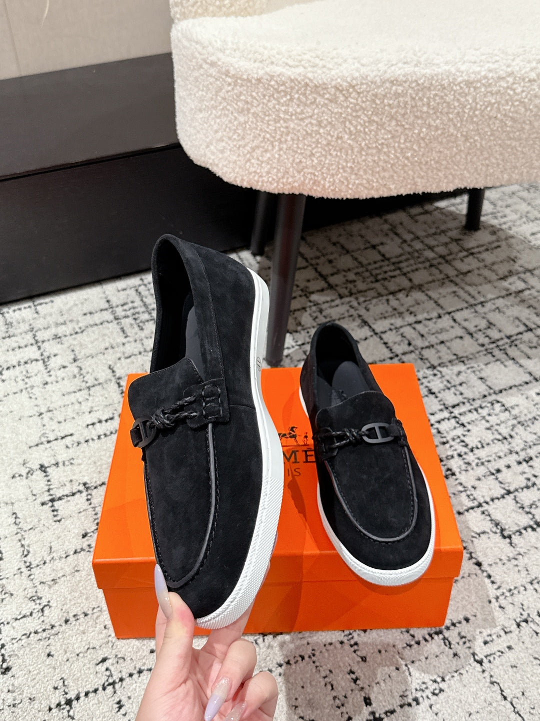 HM 25 Mocassim lgnacio Loafer  Black Cowhide 377583