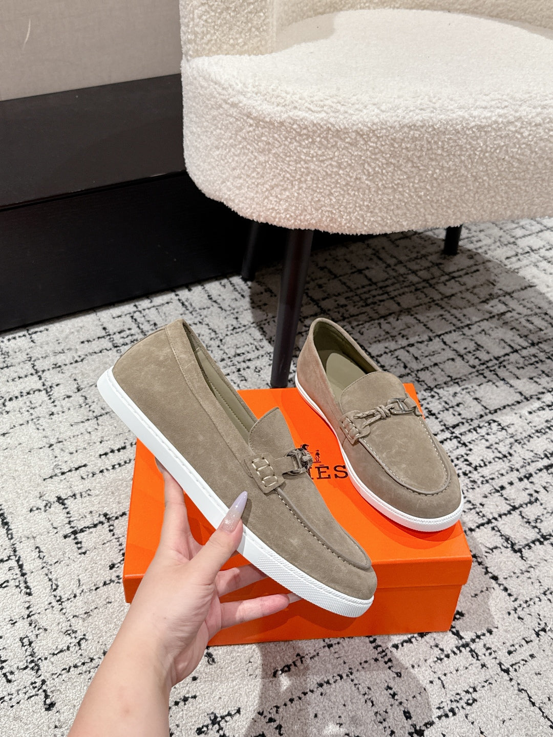 HM 25 Mocassim lgnacio Loafer Moss Green Cowhide 377586