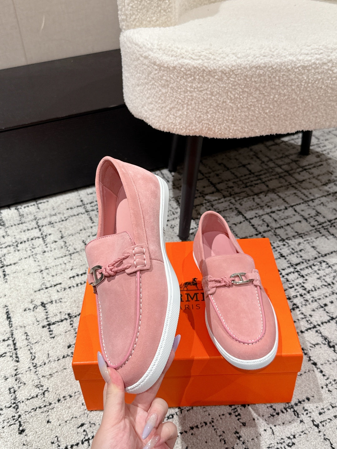 HM 25 Mocassim lgnacio Loafer Pink Cowhide 377590