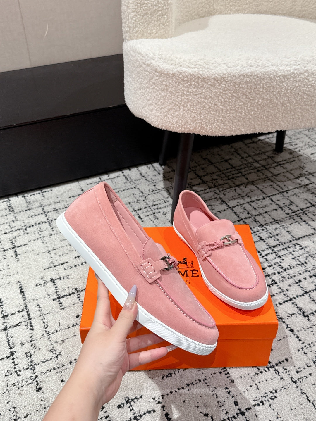 HM 25 Mocassim lgnacio Loafer Pink Cowhide 377590