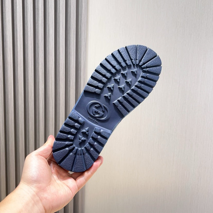 GG Men's Slide Blue Printed Fabric 544368