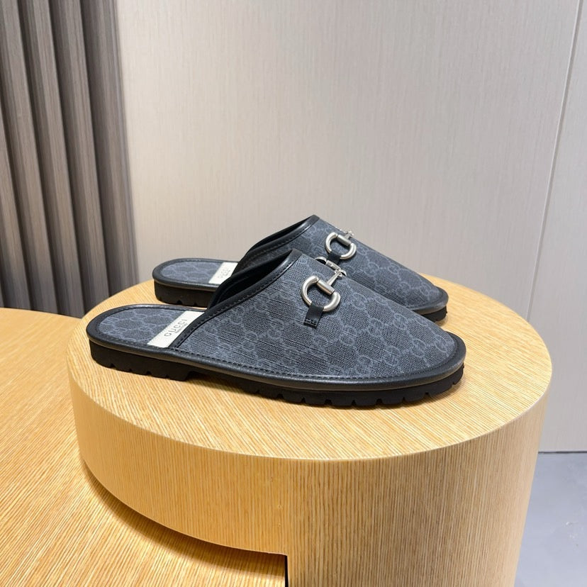 GG Men's Mule Blue Printed Fabric 544371