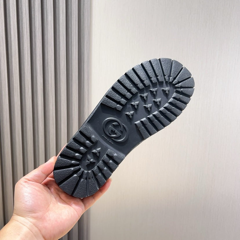 GG Men's Mule Blue Printed Fabric 544371