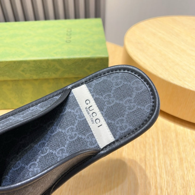 GG Men's Mule Blue Printed Fabric 544371