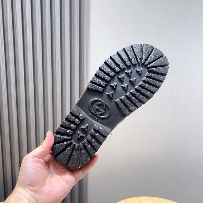 GG Men's Mule Brown Printed Fabric 544373