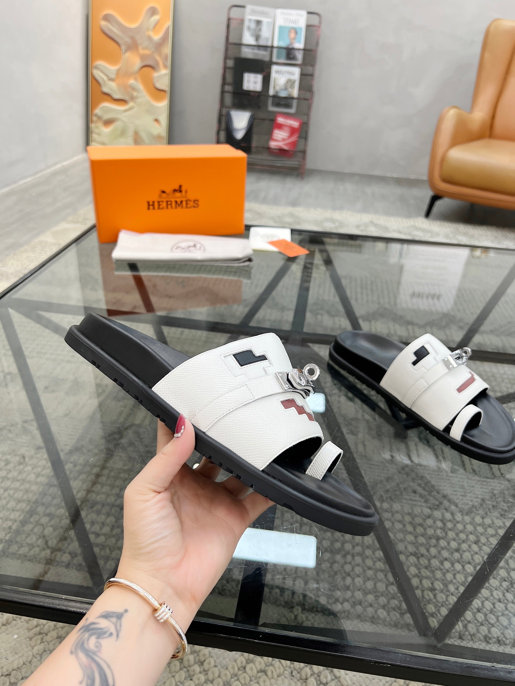 HM Men's Joke Slide Cowhide 544595