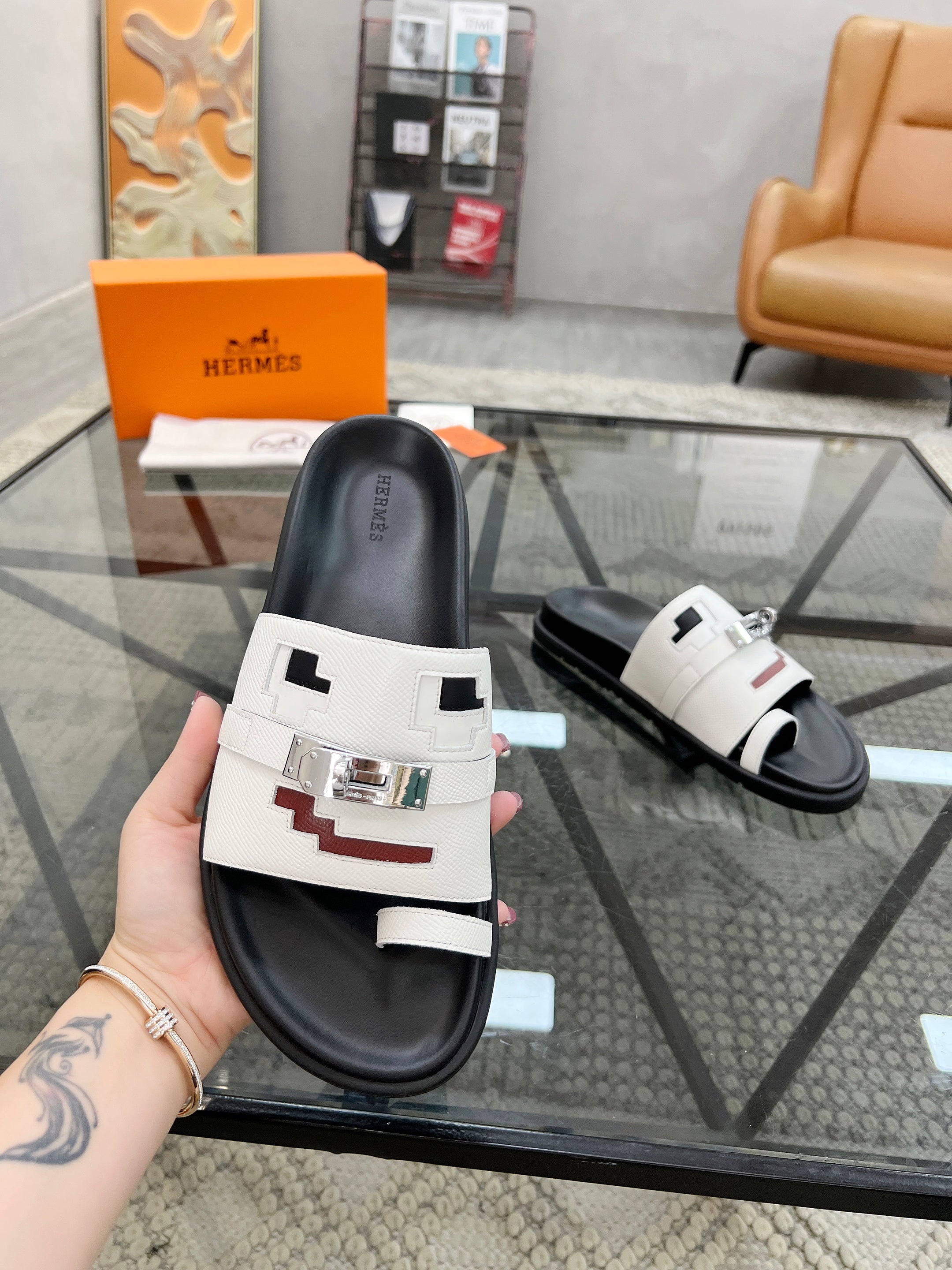 HM Men's Joke Slide Cowhide 544595