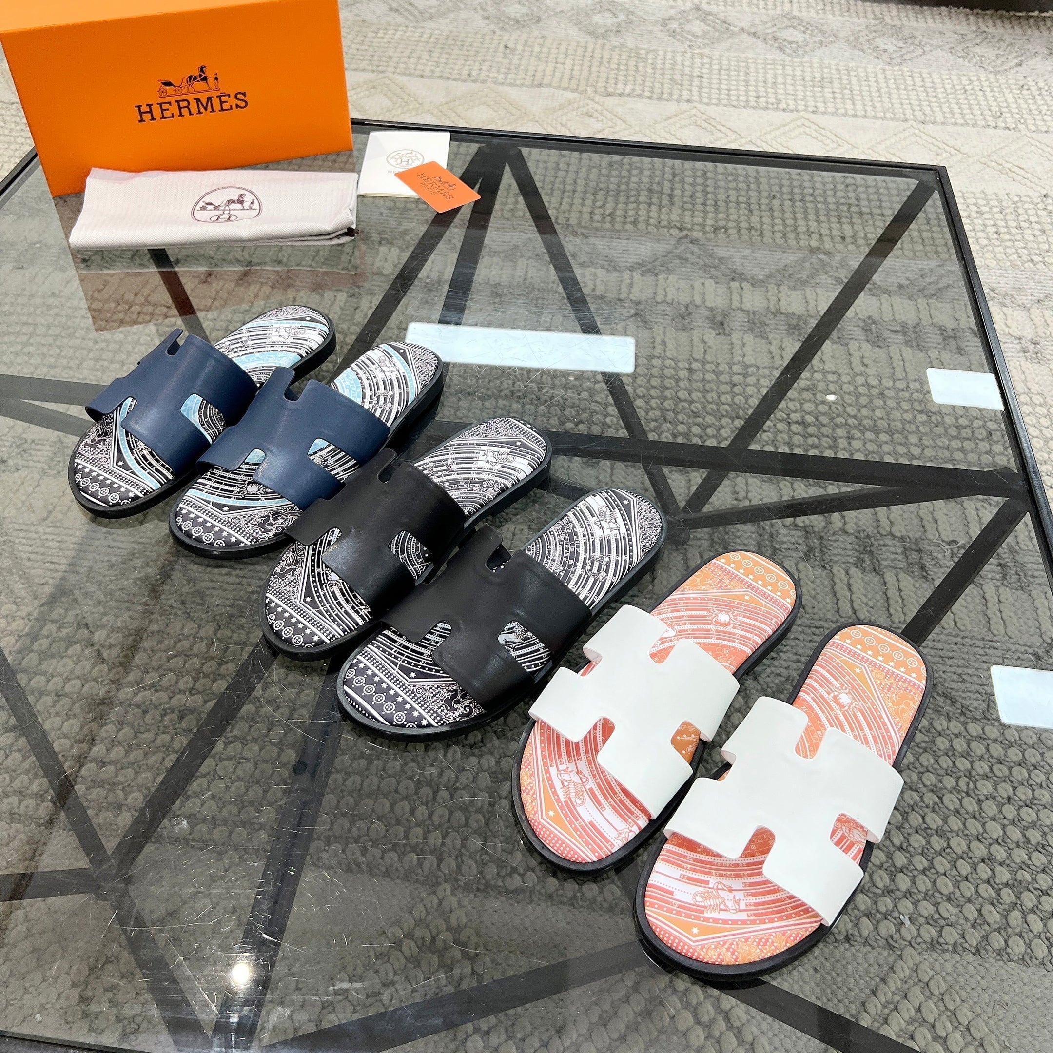 HM Men's Slides Calfskin 544610