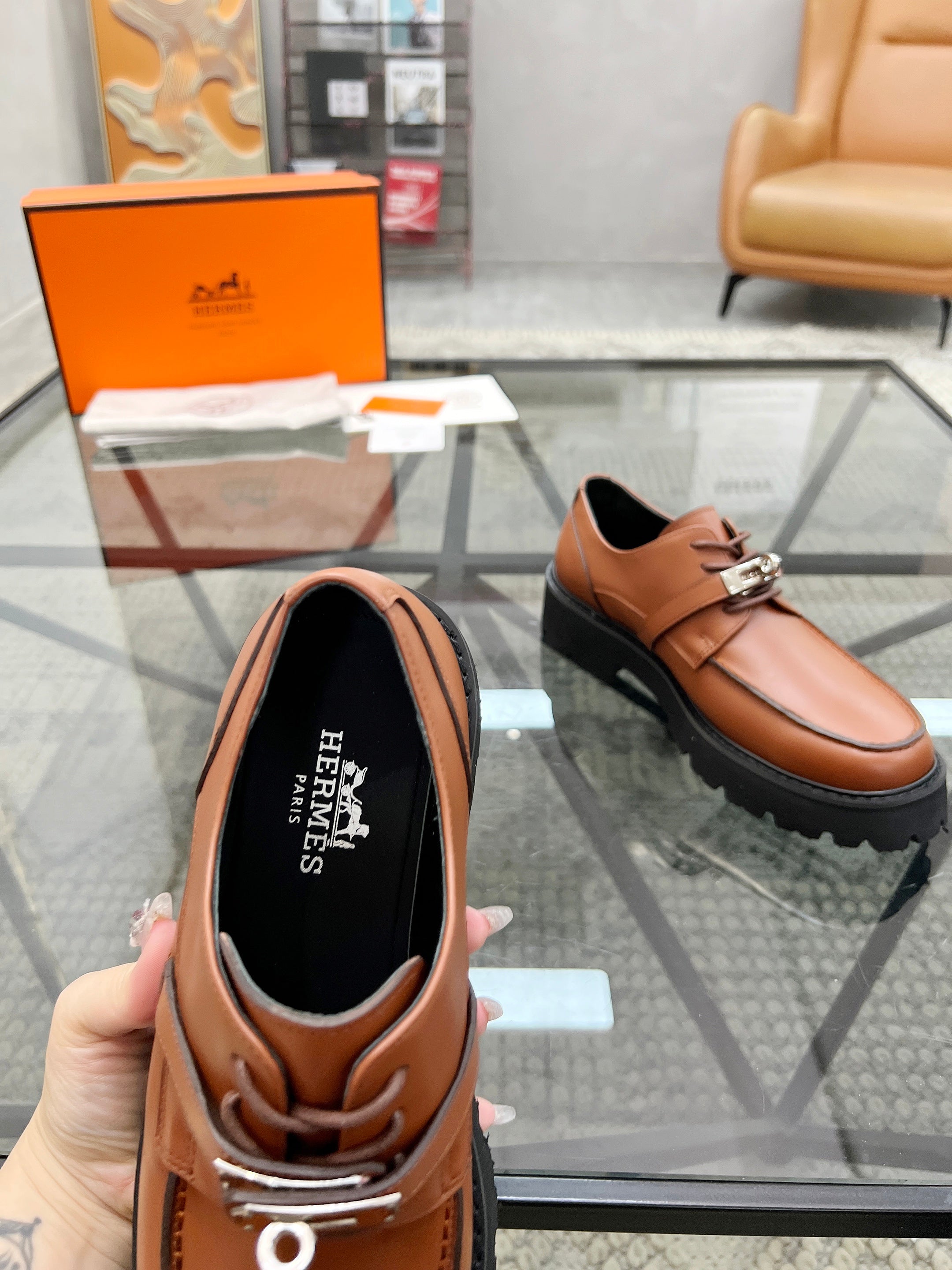 HM Men's First Oxford Loafer Brown Cowhide 590527