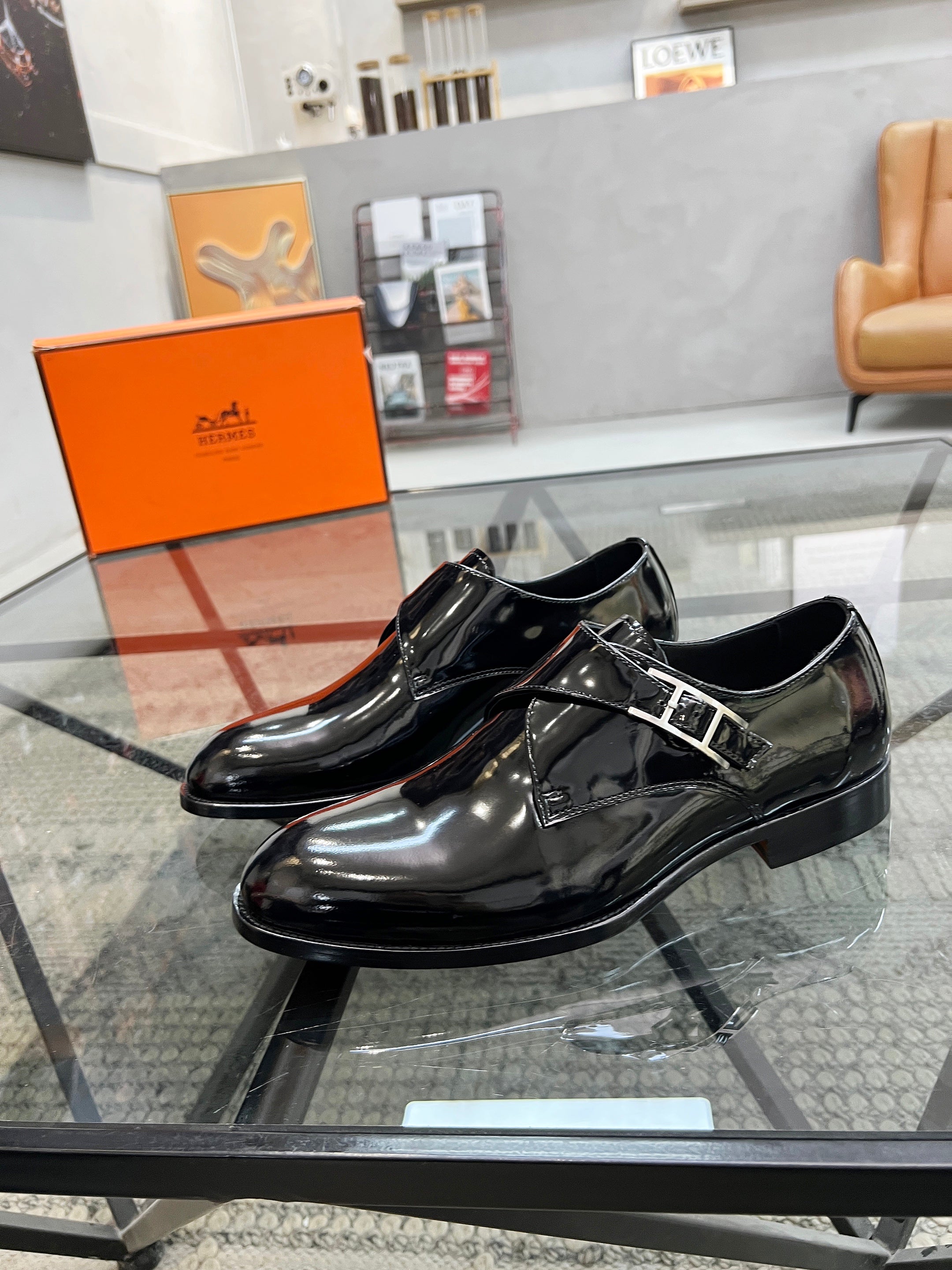 HM Men's Loafer Black Cowhide 638513