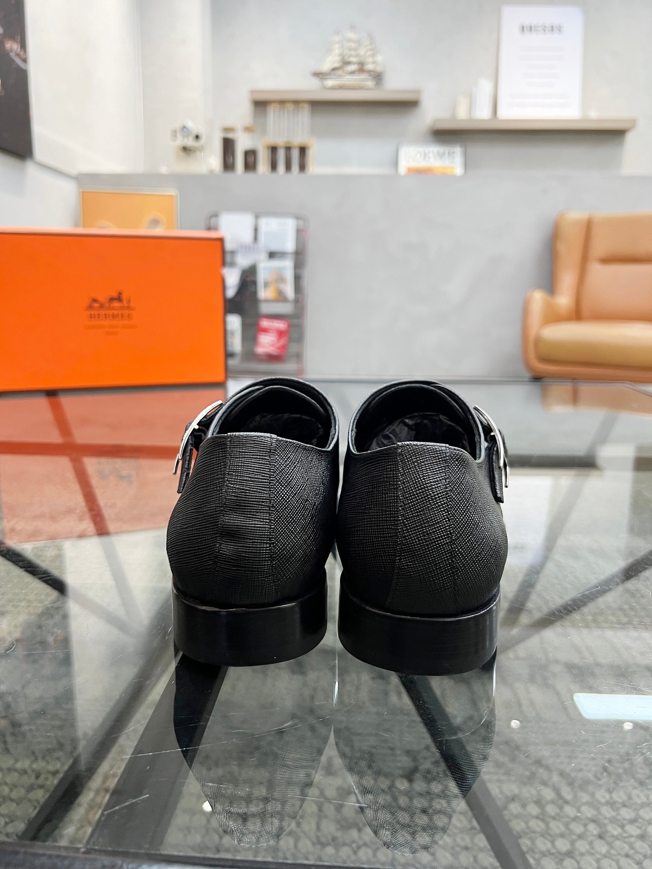 HM Men's Loafer Black Cowhide 638513