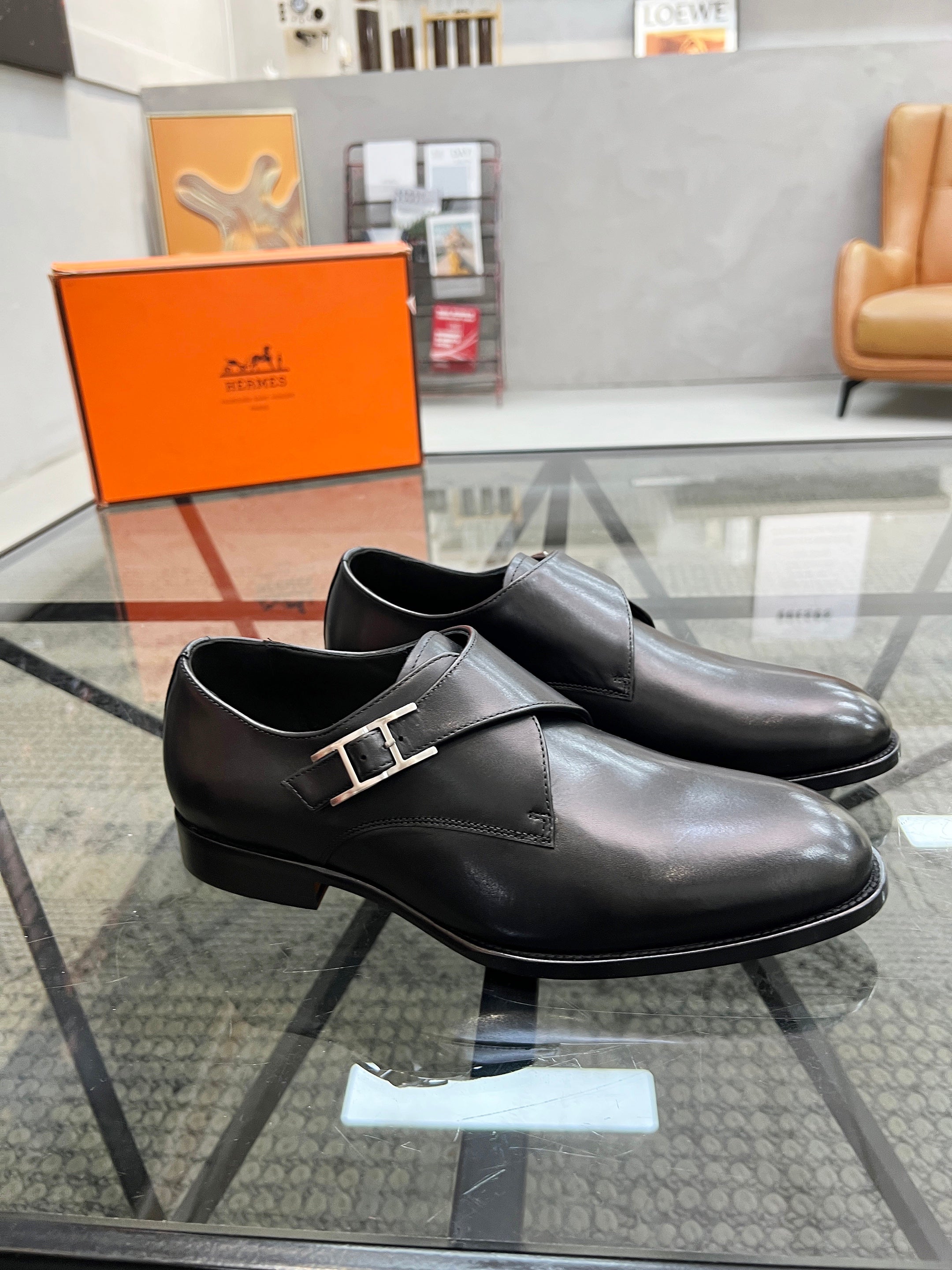 HM Men's Loafer Black Smooth Cowhide 638515