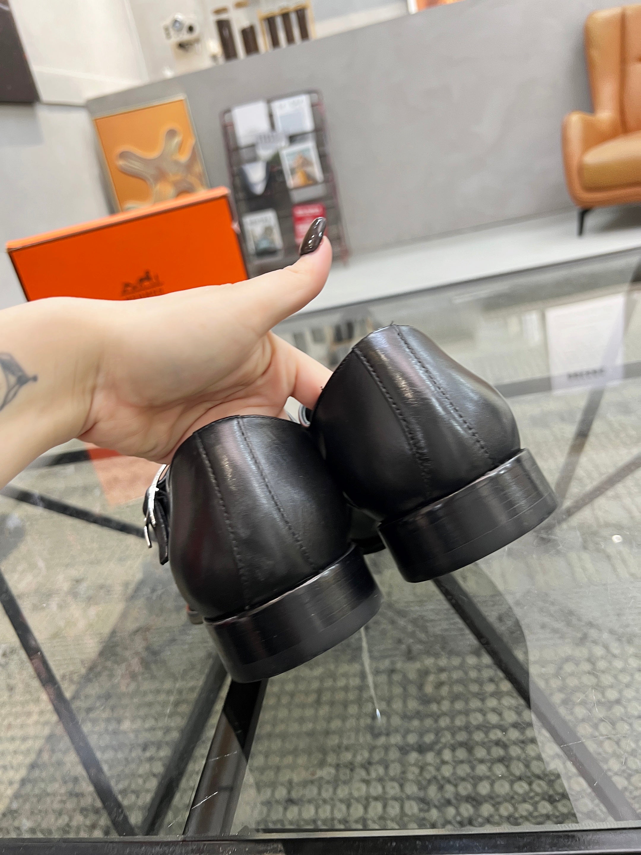 HM Men's Loafer Black Smooth Cowhide 638515