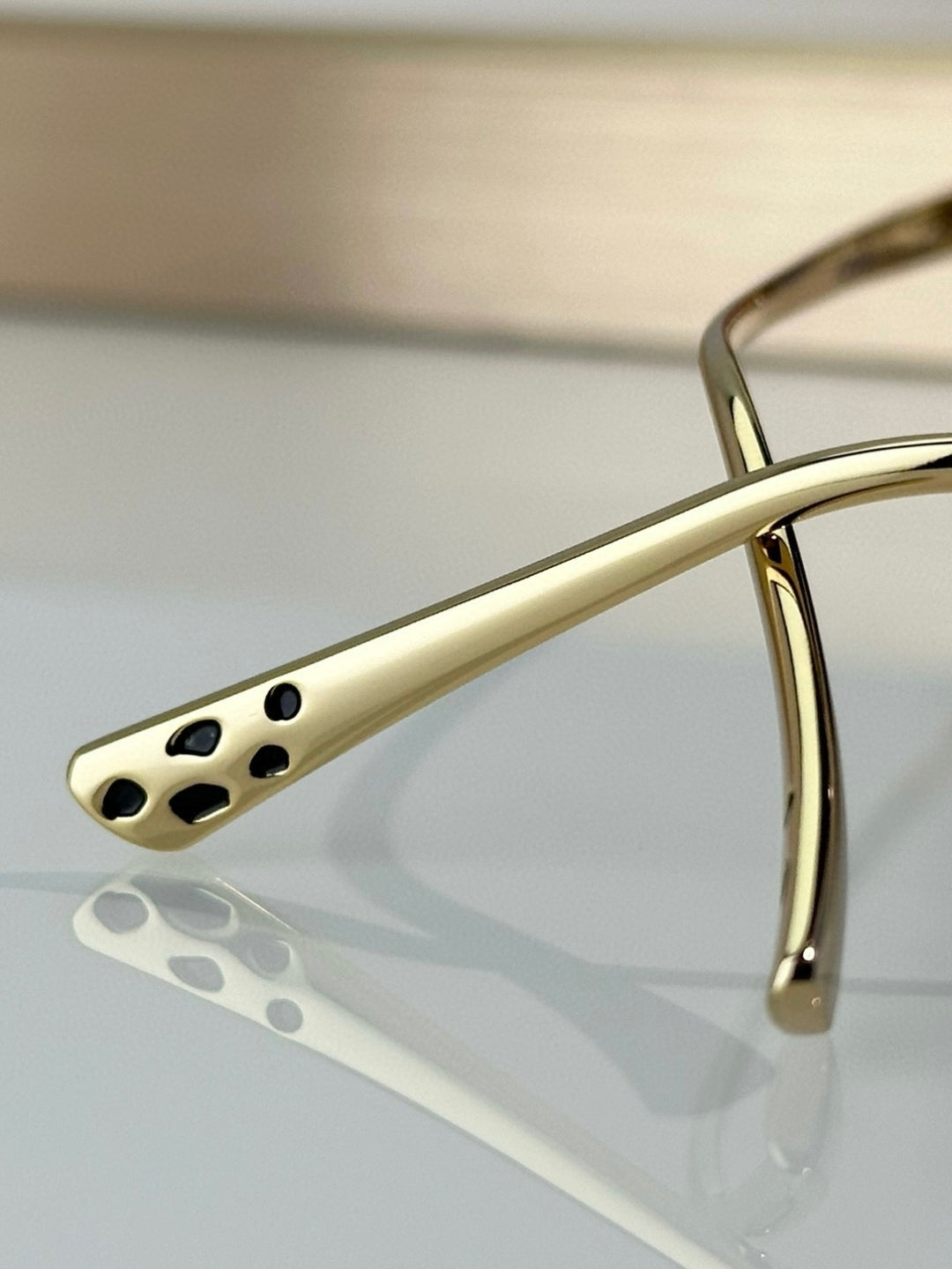 PANTHÈRE RECTANGULAR FRAME SUNGLASSES 558497 IN METAL