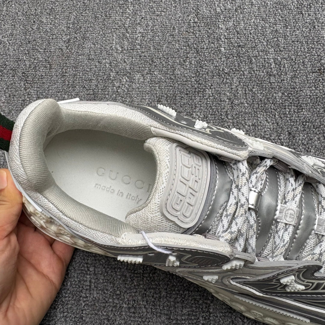 GG Men's 25 Cub3d Sneaker Silver Mesh 721094